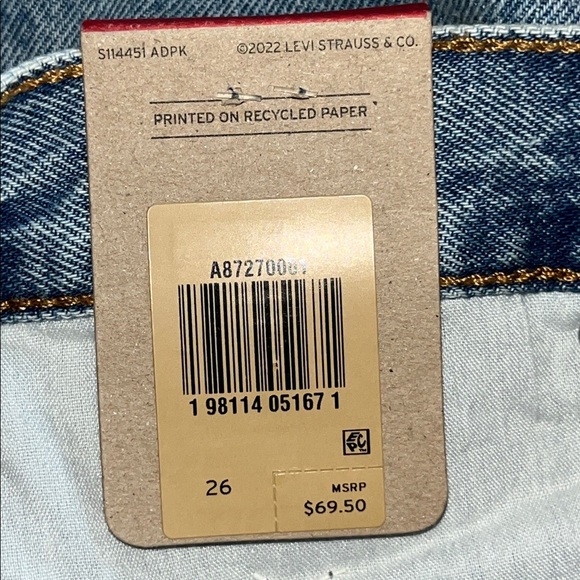 Levi’s Maxi Denim Skirt NWT Size 26 - Picture 3 of 16